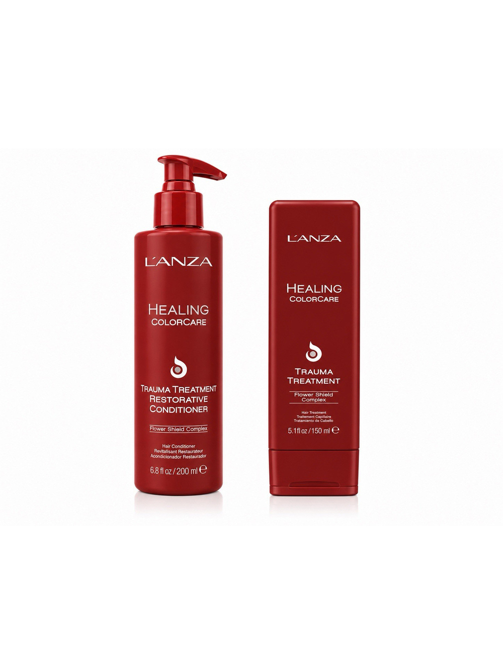 L’ANZA Healing ColorCare Trauma Treatment Duo 6.8 & 5.1 fl oz Hair Repair Set